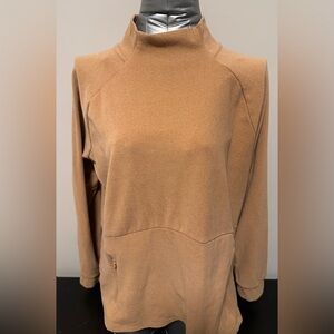 Kyodan Camel Mock Neck Athleisure Pullover Size M